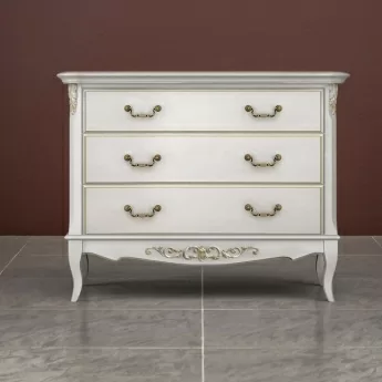 Комод Classico Italiano Тиволи, 3 ящика, молочный, B401/L