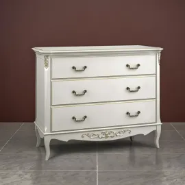 Комод Classico Italiano Тиволи, 3 ящика, молочный, B401/L