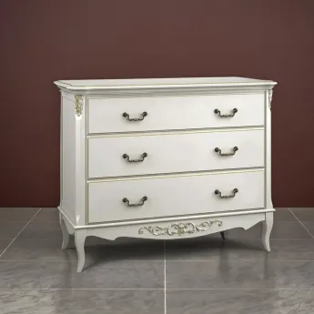 Комод Classico Italiano Тиволи, 3 ящика, молочный, B401/L