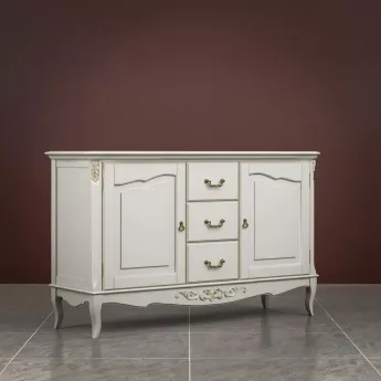 Прилавок Classico Italiano Тиволи, 3 ящика+2 дверки, молочный, B403/L