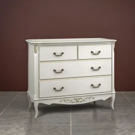Комод Classico Italiano Тиволи, 4 ящика, молочный, B402/L