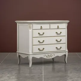 Комод Classico Italiano Тиволи, 5 ящиков, молочный, B405/L