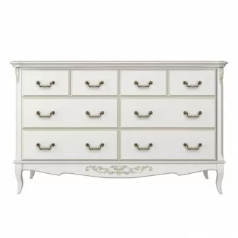 Комод Classico Italiano Тиволи, 8 ящиков, молочный, B408/L