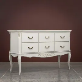 Консоль Classico Italiano Тиволи, 6 ящиков, молочный, B906/L