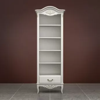 Стеллаж узкий Classico Italiano Тиволи, молочный, B605/L