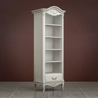 Стеллаж узкий Classico Italiano Тиволи, молочный, B605/L
