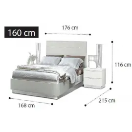 Кровать Legno Onda Camelgroup 160x200 см, размеры