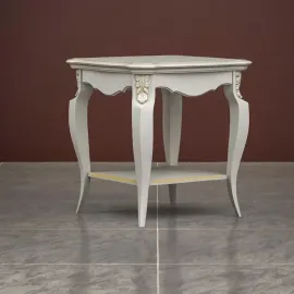 Столик кофейный Classico Italiano Тиволи, квадратный, молочный, B101/L