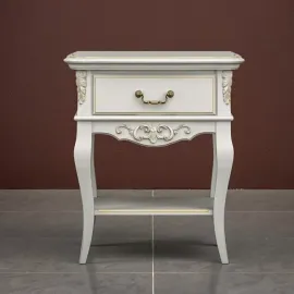 Тумба прикроватная Classico Italiano Тиволи, 1 ящик, молочная, B301/L