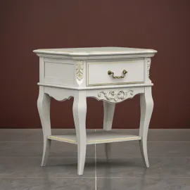 Тумба прикроватная Classico Italiano Тиволи, 1 ящик, молочная, B301/L