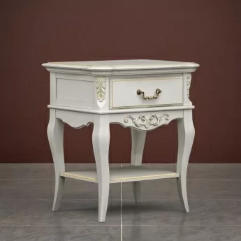 Тумба прикроватная Classico Italiano Тиволи, 1 ящик, молочная, B301/L