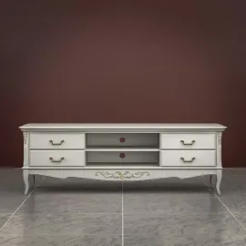 Тумба ТВ большая Classico Italiano Тиволи, 182 см, молочный, B305/L