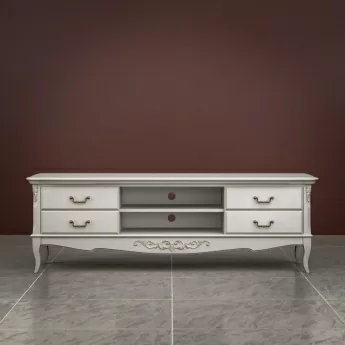 Тумба ТВ большая Classico Italiano Тиволи, 182 см, молочный, B305/L