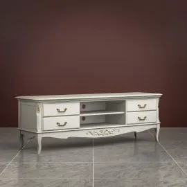 Тумба ТВ большая Classico Italiano Тиволи, 182 см, молочный, B305/L