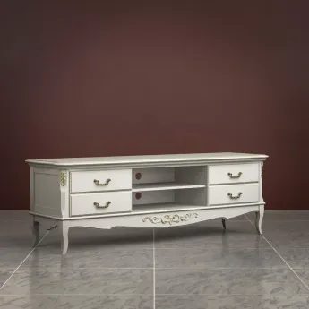 Тумба ТВ большая Classico Italiano Тиволи, 182 см, молочный, B305/L