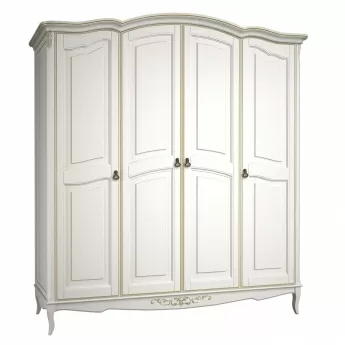 Шкаф Classico Italiano Тиволи,4-дверный, молочный, B804/L