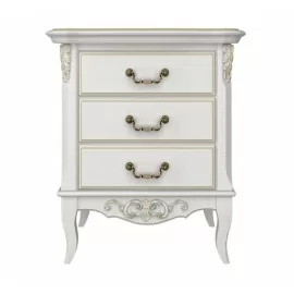 Тумба прикроватная Classico Italiano Тиволи, 3 ящика, молочная, B303/L