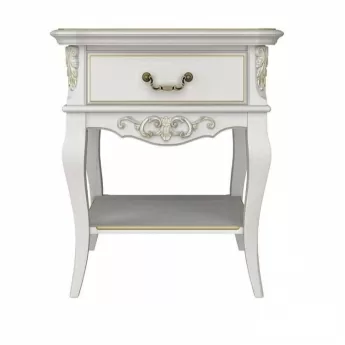 Тумба прикроватная Classico Italiano Тиволи, 1 ящик, молочная, B301/L