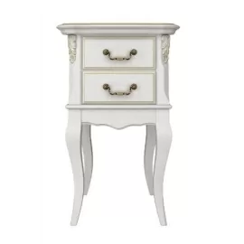 Тумба приставная узкая, Classico Italiano Тиволи, 2 ящика, молочная, B307/L