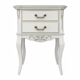 Тумба приставная Classico Italiano Тиволи, 2 ящика, молочная, B302/L