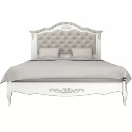 Кровать Classico Italiano Тиволи, 90x200 см, с мягкой спинкой, молочная, B219/L