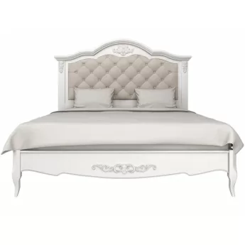 Кровать Classico Italiano Тиволи, 90x200 см, с мягкой спинкой, молочная, B219/L