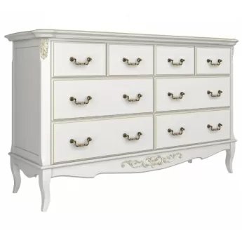 Комод Classico Italiano Тиволи, 8 ящиков, молочный, B408/L