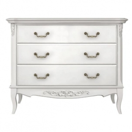 Комод 3 ящика Classico Italiano Тиволи, молочный B401/BGY