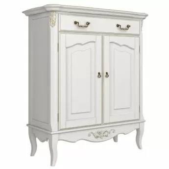 Комод Classico Italiano Тиволи, 1 ящик, 2 двери, молочный, B404/L