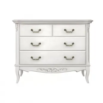 Комод Classico Italiano Тиволи, 4 ящика, молочный, B402/L