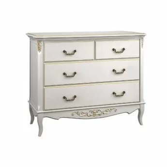 Комод Classico Italiano Тиволи, 4 ящика, молочный, B402/L