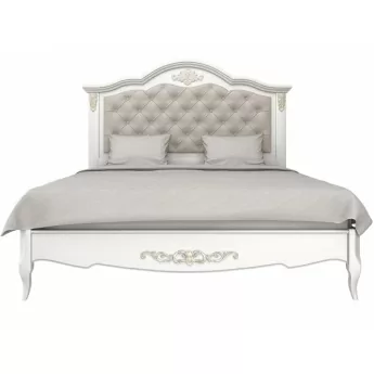 Кровать Classico Italiano Тиволи, 120x200 см, с мягкой спинкой, молочный, B212/L