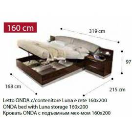 Кровать Onda Walnut Camelgroup 160 с контейнером