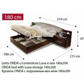 Кровать Onda Walnut Camelgroup 180 с контейнером