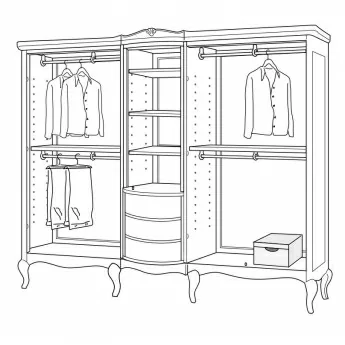 Шкаф Giorgio Casa Memorie Veneziane, 5-дверный с 3 ящиками, арт. 2219