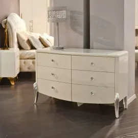 Комод  с 6-ю ящиками Fratelli Barri Roma, бежевый лак, FB.CH.RM.671