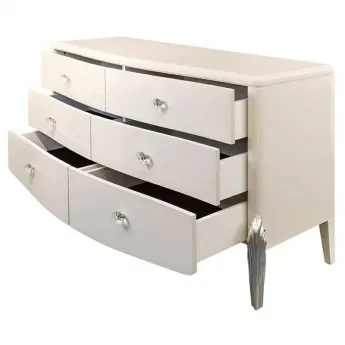 Комод  с 6-ю ящиками Fratelli Barri Roma, бежевый лак, FB.CH.RM.671