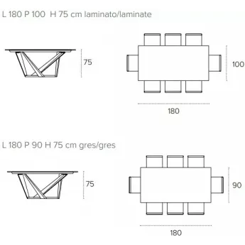 Стол обеденный Target Point Priamo 180х90 см, прямоугольный, нераскладной, TP1A1
