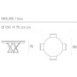 Стол обеденный Target Point Cronos Wood 130 см, круглый, раскладной, TP1B0 - Фото 4