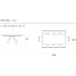 Стол обеденный Target Point Taurus Fisso Rettangolare 200х100 см, прямоугольный, TP160 - Фото 4