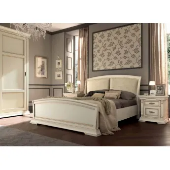 Кровать Palazzo Ducale Laccato Prama 160х200 с мягким изголовьем и изножьем 71BO14LT