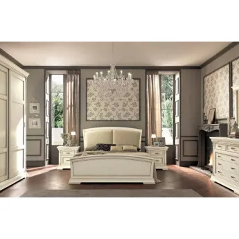 Кровать Palazzo Ducale Laccato Prama 140х200 с мягким изголовьем и изножьем 71BO13LT