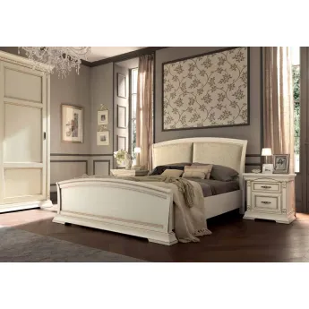 Кровать Palazzo Ducale Laccato Prama 140х200 с мягким изголовьем и изножьем 71BO13LT