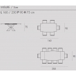 Стол обеденный Target Point Poseidone 160(250)х90 см, раскладной, TA1A0 - Фото 6