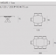 Стол обеденный Target Point Poseidone 120(200)х90 см, раскладной, TA1A3 - Фото 4