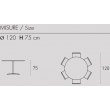 Стол обеденный Target Point Flute ⌀120х76 см, фиксированный, TP116 - Фото 3