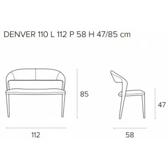 Банкетка Target Point Denver 110, со спинкой, SP617