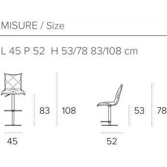 Стул Sqbello Digione 45x78 с мягкой микрофиброй Target Point, SG185