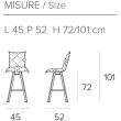 Стул Sqbello Digione Plus 45x72 с мягкой микрофиброй Target Point, SG198 - Фото 3