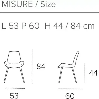 Стул Sedia Malaga 53x84 с мягкой микрофиброй Target Point, SE195